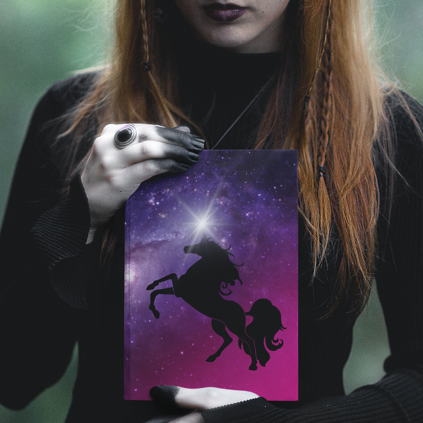 Starry Unicorn Dreams Hardcover Journal Notebook Matte | Cosmic Themed Journal | Unicorn in Galaxies Diary | Stars in the Universe Notepad